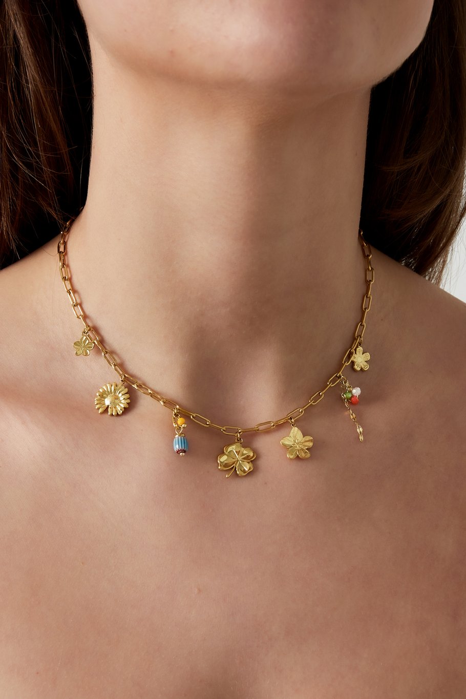 Blumenkette - Goldfarben Bild2